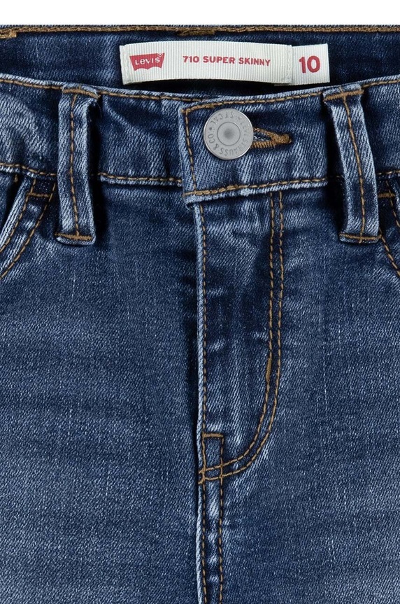 Dječje traperice Levi's 710 SUPER SKINNY mornarsko plava 4EL190