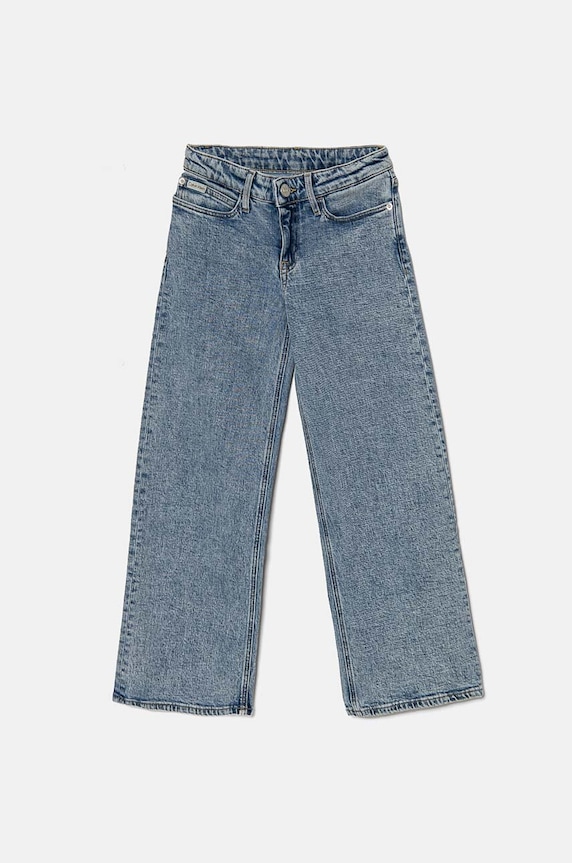 Dětské rifle Calvin Klein Jeans MR WIDE LEG RELAXED SP BL s regulací modrá IG0IG02602.9BYH.