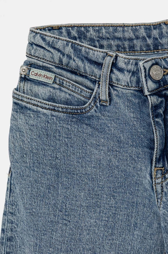 DÍVKA Dětské rifle Calvin Klein Jeans MR WIDE LEG RELAXED SP BL IG0IG02602.9BYH. modrá