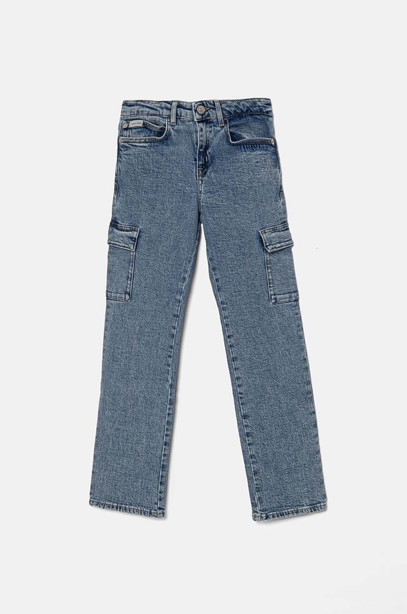 Dětské rifle Calvin Klein Jeans MR STRAIGHT IG0IG02698.9BYH. modrá AW24