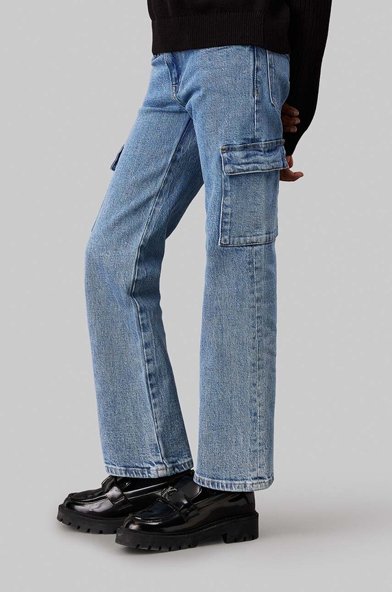 Dětské rifle Calvin Klein Jeans MR STRAIGHT IG0IG02698.9BYH. modrá