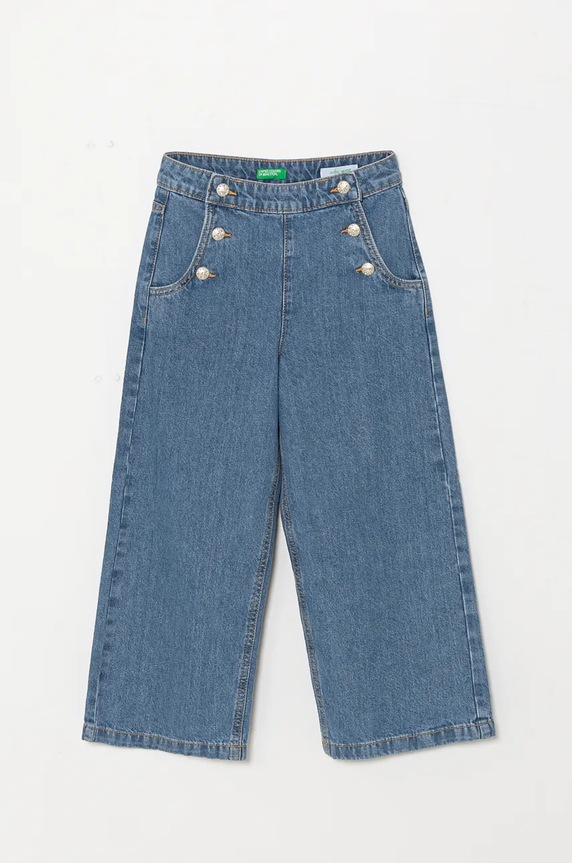 United Colors of Benetton jeans copii reglabil albastru 4DW2CE03L.G.Seasonal