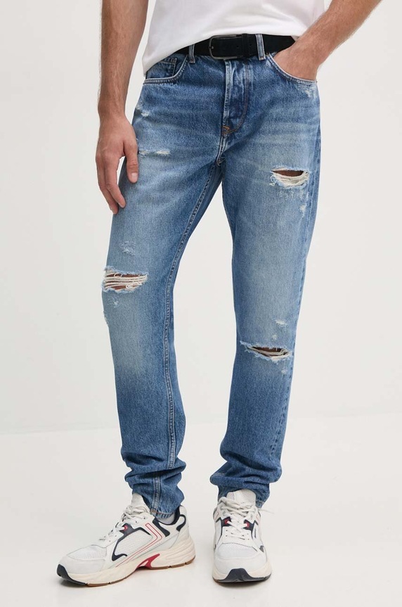 Pepe Jeans jeansy TAPERED JEANS niebieski PM207392RI4