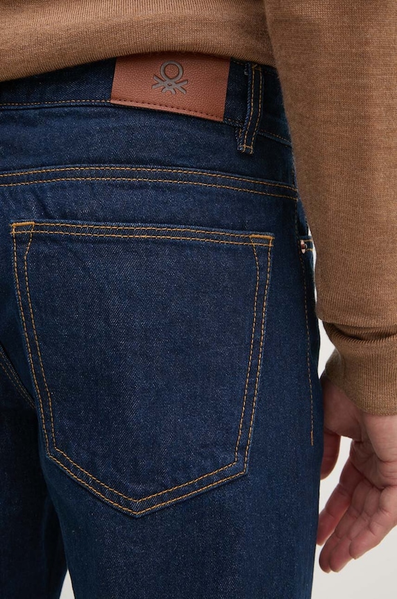 United Colors of Benetton jeansy straight męskie granatowy 4IPC57B88