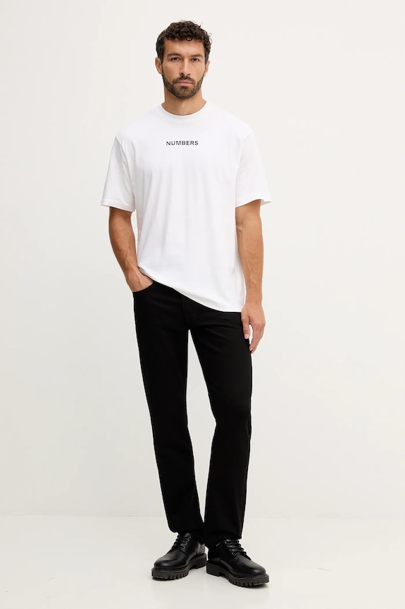 United Colors of Benetton blugi straight bărbați 4IPC57B88 negru SS26