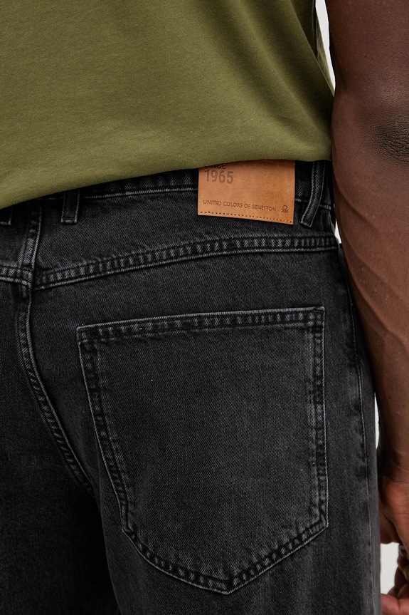 United Colors of Benetton rifle straight pánske čierna 4VKEUE01D