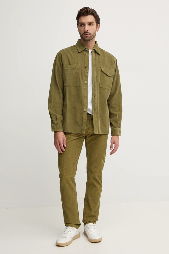 United Colors of Benetton pantaloni in velluto a coste 4FYHU7B88 verde AW24