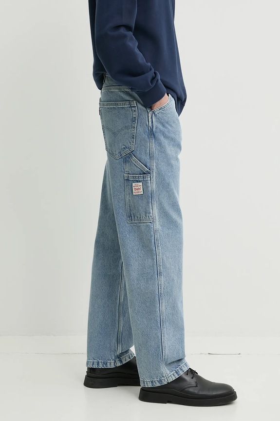 Βαμβακερό παντελόνι Levi's μπλε 55849