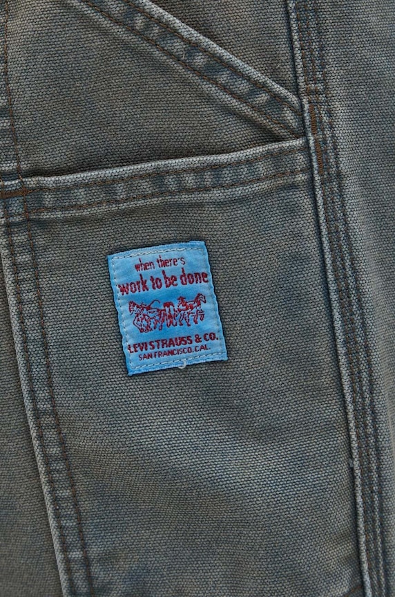 Bavlnené nohavice Levi's modrá 55849