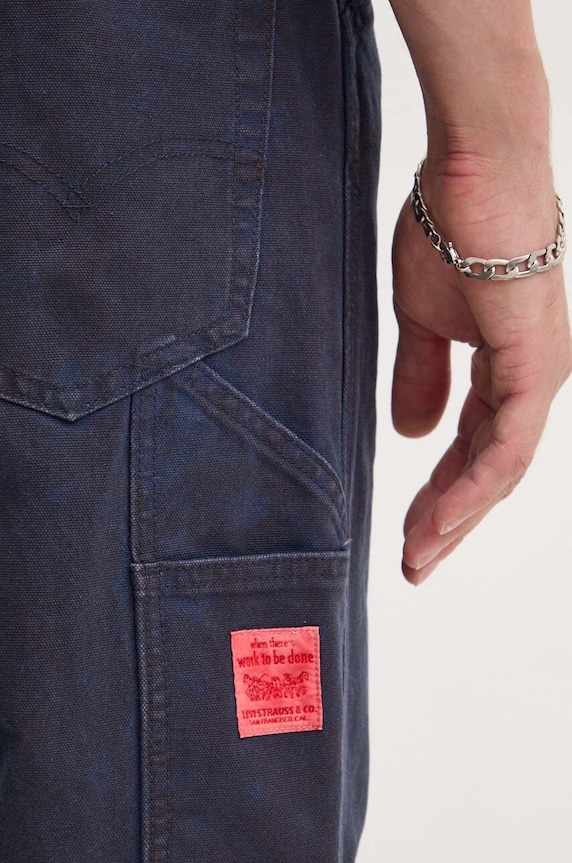 Bavlnené nohavice Levi's tmavomodrá 55849