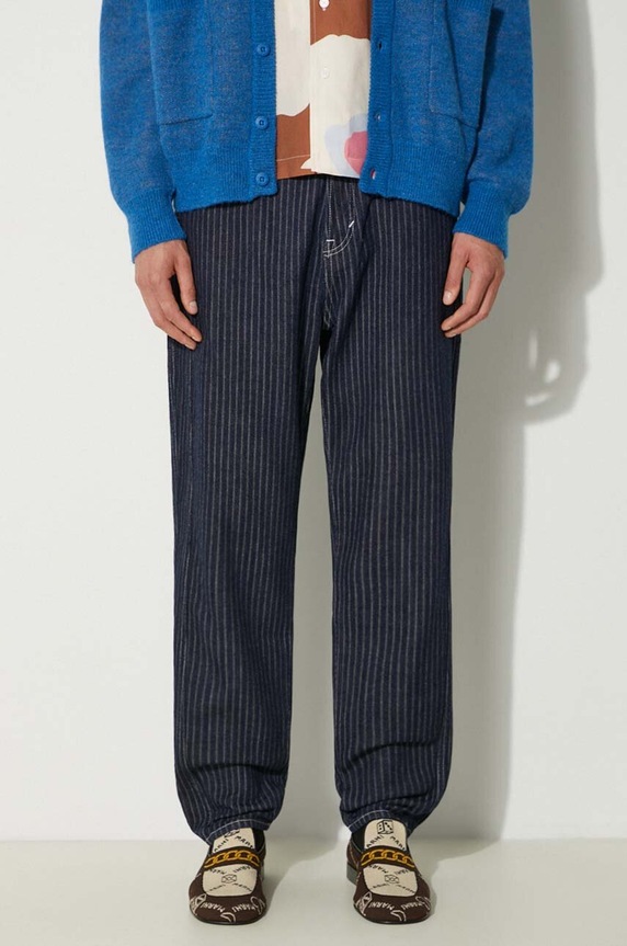Traperice Kenzo Tapered Fit Jeans mornarsko plava FE65DP4186F1.DM
