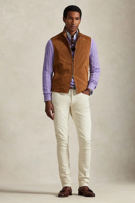 Одежда Polo Ralph Lauren джинсы slim fit для мужчин 710956083 бежевый