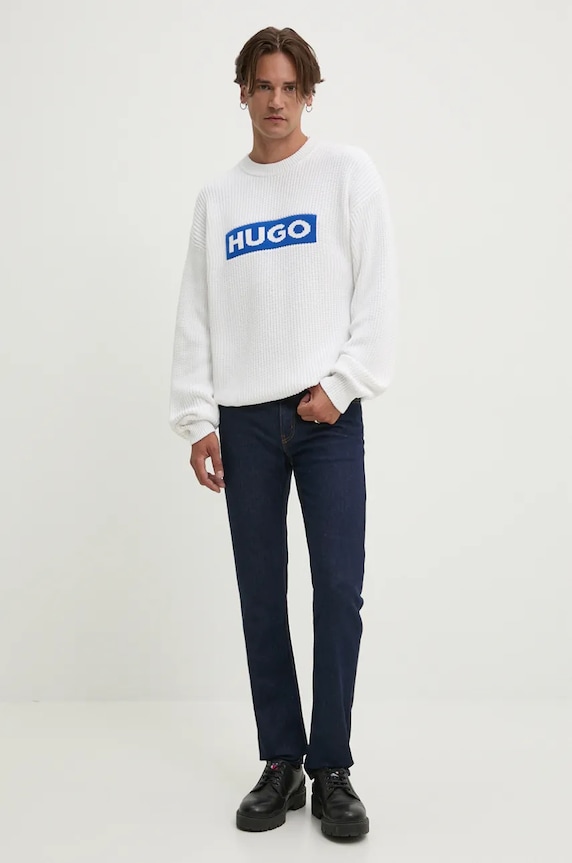 HUGO Blue jeansy 50511422 granatowy SS26