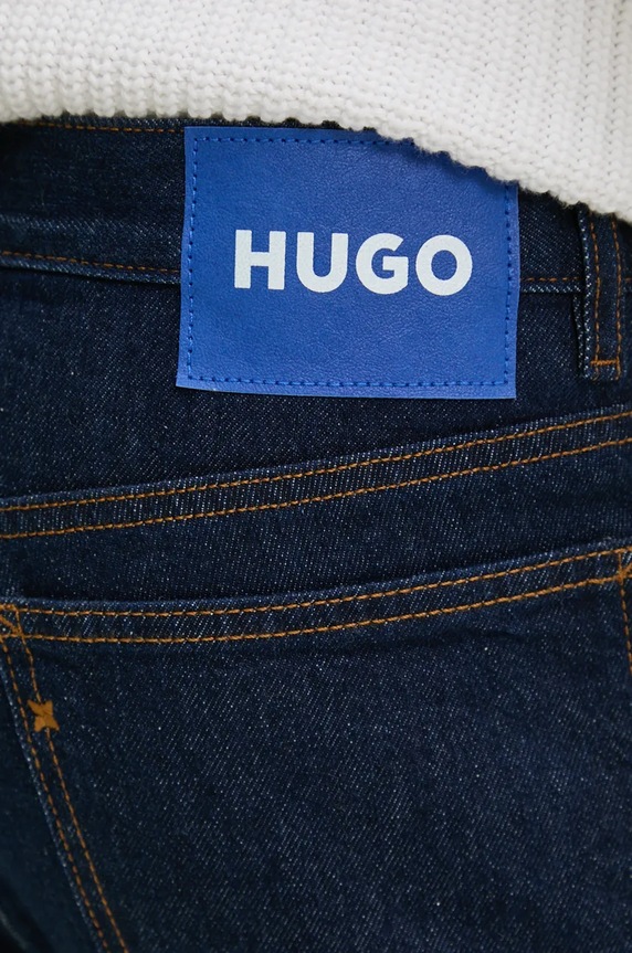 HUGO Blue jeansy granatowy 50511422