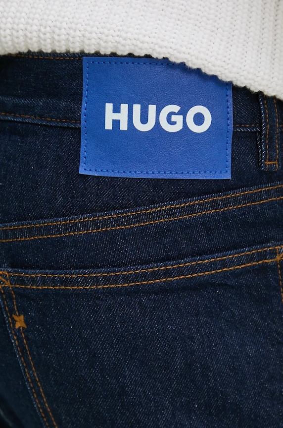 HUGO Blue jeansy granatowy 50511422