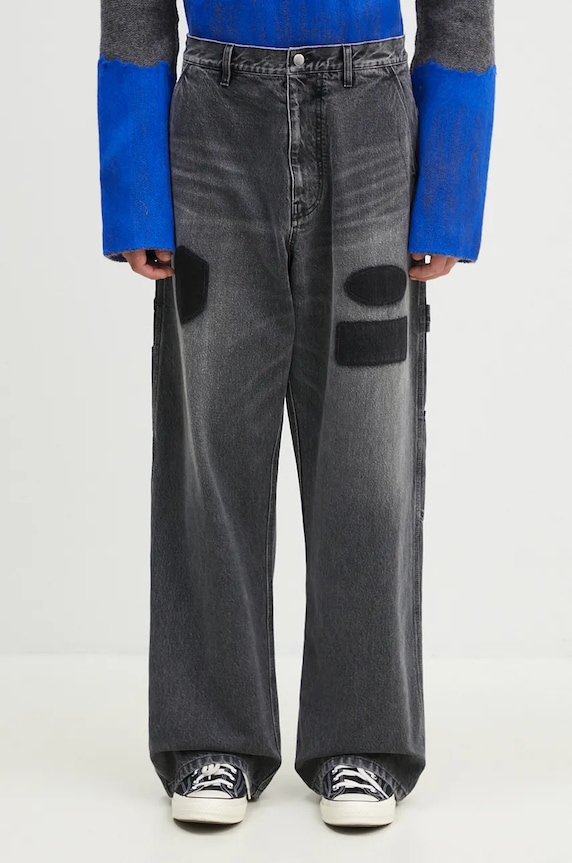 AMBUSH jeans Denim Work Pants negru BMYB004F24DEN0011100