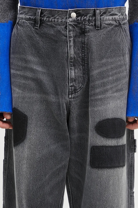 AMBUSH jeans Denim Work Pants negru BMYB004F24DEN0011100