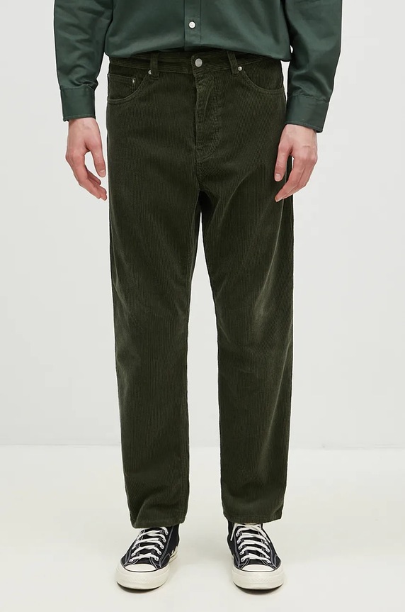 Carhartt WIP corduroy trousers Newel Pant cotton green I027232.66602