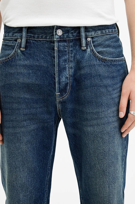 Odzież AllSaints jeansy bawełniane REID M025EB granatowy