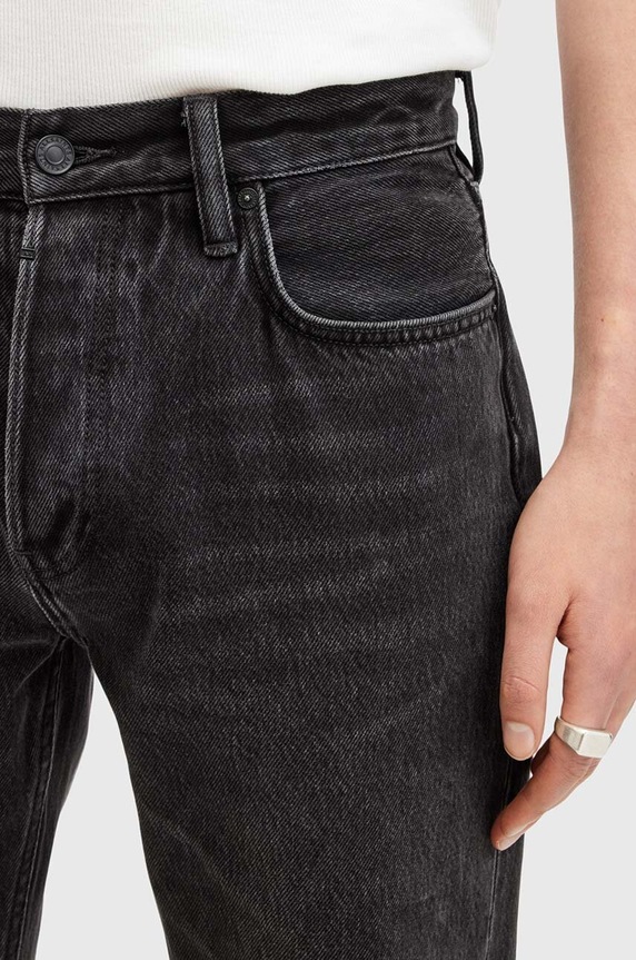 Ruházat AllSaints pamut farmer REID M025EB fekete