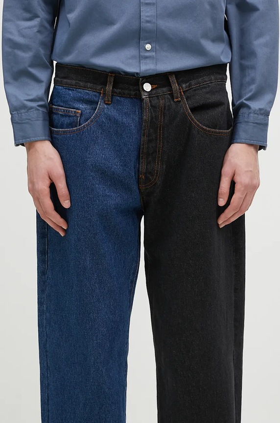 Aries jeansy Varsity Batten Jeans czarny AR3030302