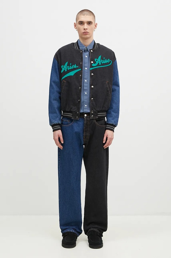 Aries jeansy Varsity Batten Jeans AR3030302 czarny