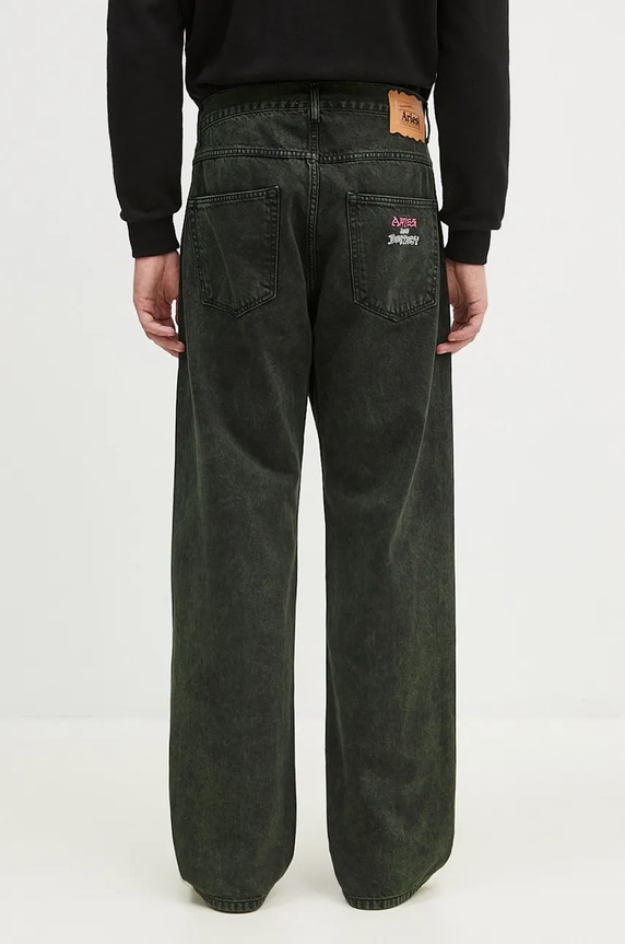 Îmbrăcăminte Aries jeans Acid Wash Batten Jean AR3131302 verde