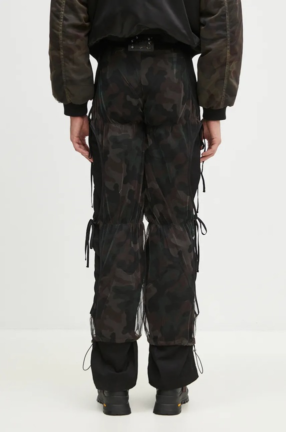 Abbigliamento Andersson Bell pantaloni Camouflage Mesh Layered Tying Pants apa767w nero