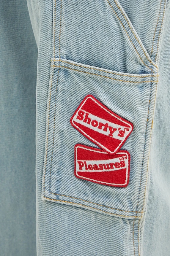 PLEASURES jeans Box Logo Carpenter Jeans P24F001 blue