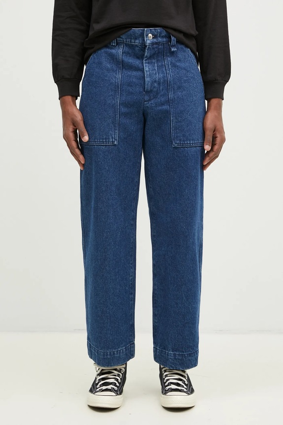 Джинсы Maison Kitsuné Workwear Pants тёмно-синий NM01108WW5023