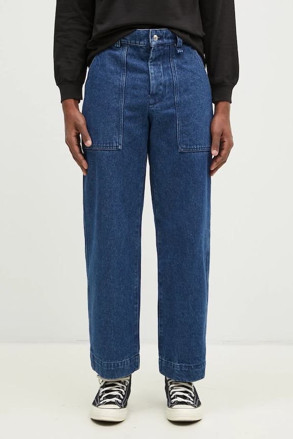 Джинсы Maison Kitsuné Workwear Pants тёмно-синий NM01108WW5023