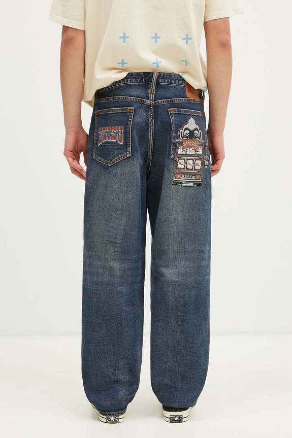Clothing Evisu jeans Evisu & Slot Emb 2EAHTM4JE8010 navy
