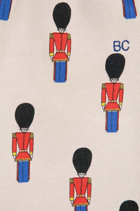 Bobo Choses spodnie dresowe bawełniane niemowlęce Little Tin Soldier beżowy 224AB064
