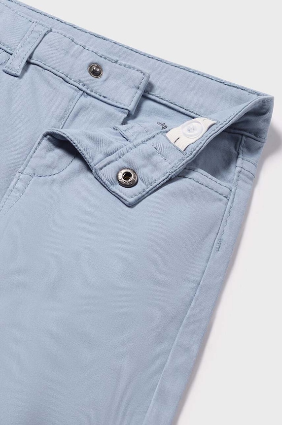 Mayoral pantaloni de bumbac pentru copii slim fit basic 563.3F.Baby.9BYH albastru AW24