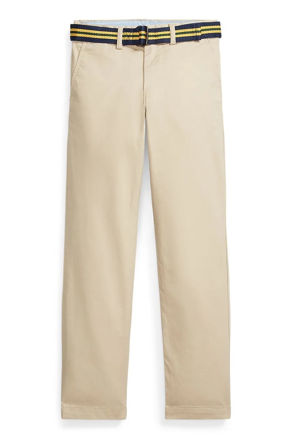 Detské nohavice Polo Ralph Lauren s elastanom béžová 323855394002