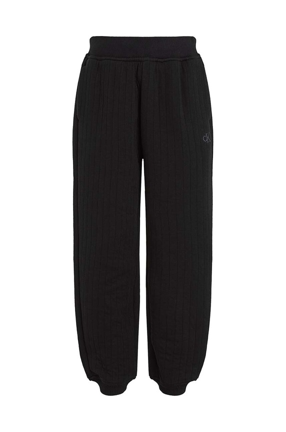 Calvin Klein Jeans pantaloni de trening pentru copii VERTICAL QUILTED IB0IB02192.9BYH negru AW24