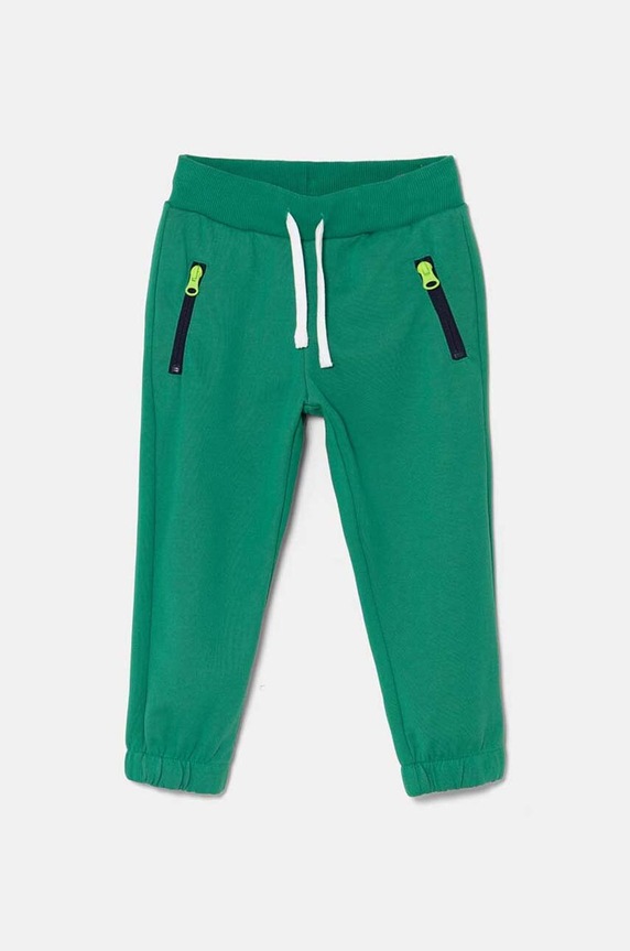 United Colors of Benetton pantaloni de trening pentru copii tricotaj verde 330SGF03Z.P.Seasonal