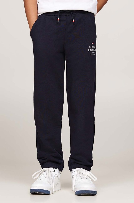 CHLAPEC Dětské tepláky Tommy Hilfiger TH LOGO PUFF PRINT KB0KB09244.9BYH.128.176 námořnická modř