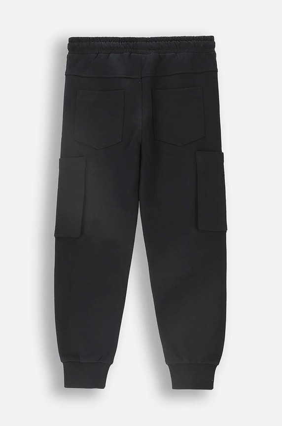 Coccodrillo spodnie dresowe bawełniane dziecięce ZC4120102GBK czarny AW24