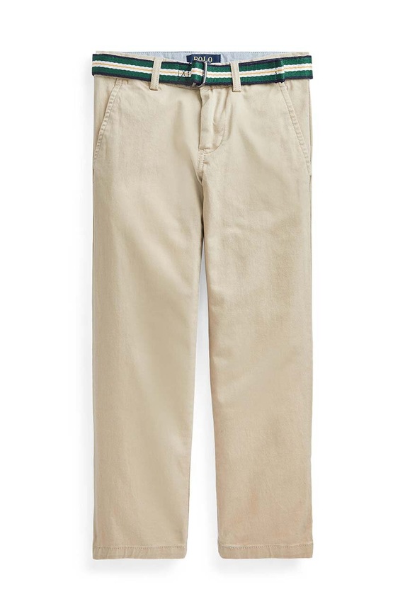 Polo Ralph Lauren spodnie dziecięce z elastanem beżowy 322855394002