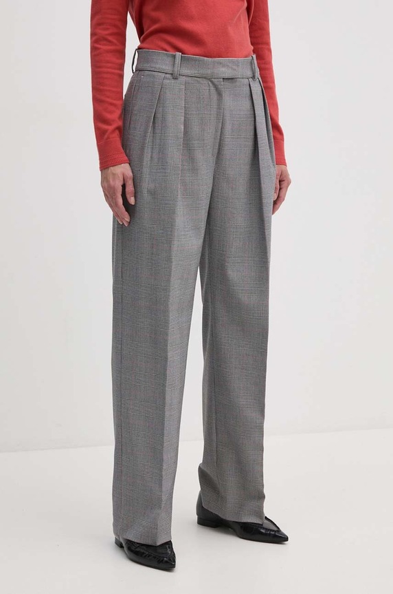 Hlače Tommy Hilfiger s elastinom siva WW0WW42235