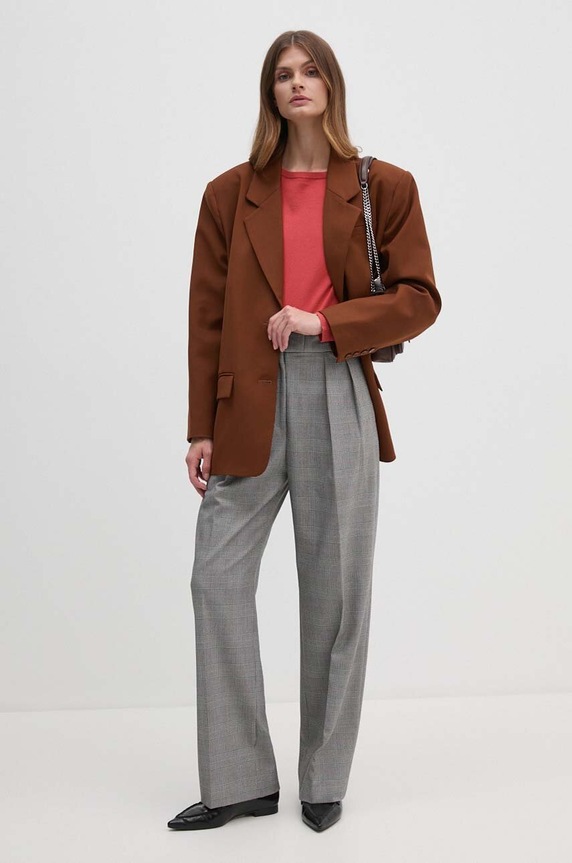 Hlače Tommy Hilfiger WW0WW42235 siva AW24