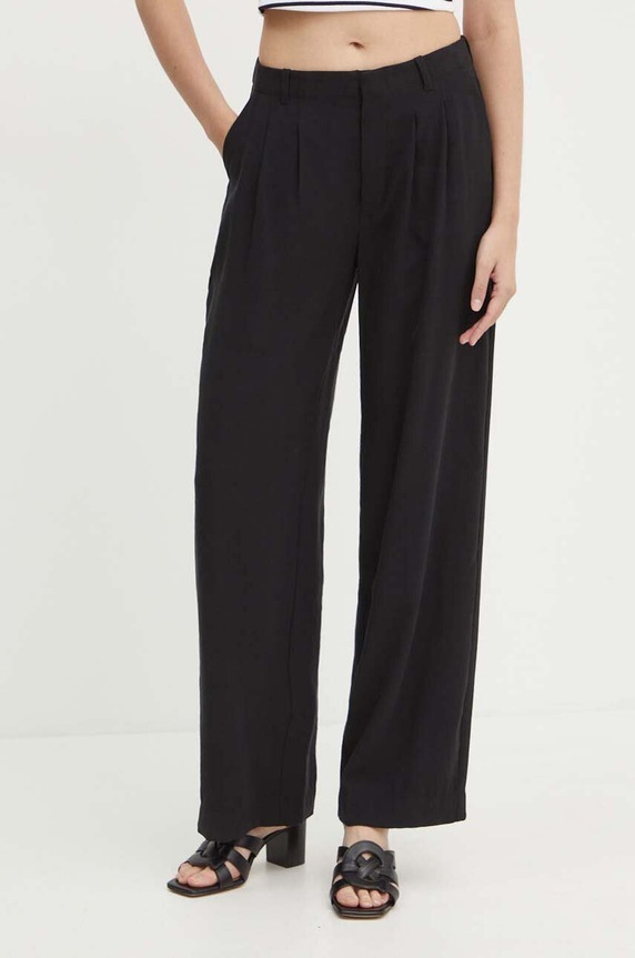 Nohavice Calvin Klein Jeans látka čierna J20J223917