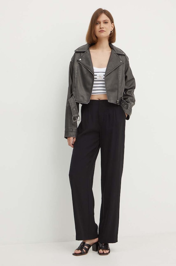 Nohavice Calvin Klein Jeans J20J223917 čierna AW24