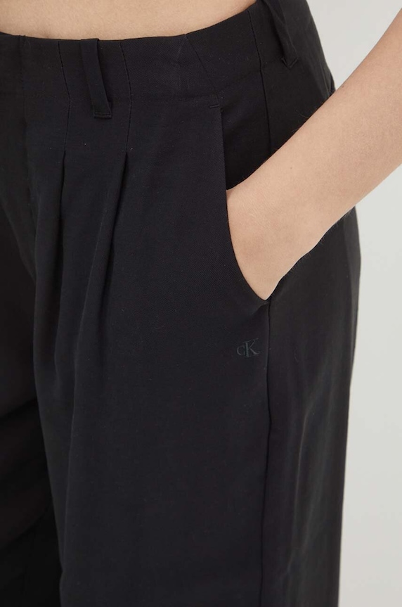 Nohavice Calvin Klein Jeans čierna J20J223917