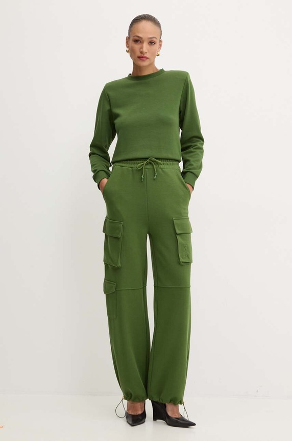 Patrizia Pepe spodnie dresowe 8P0617.J219 zielony AW24