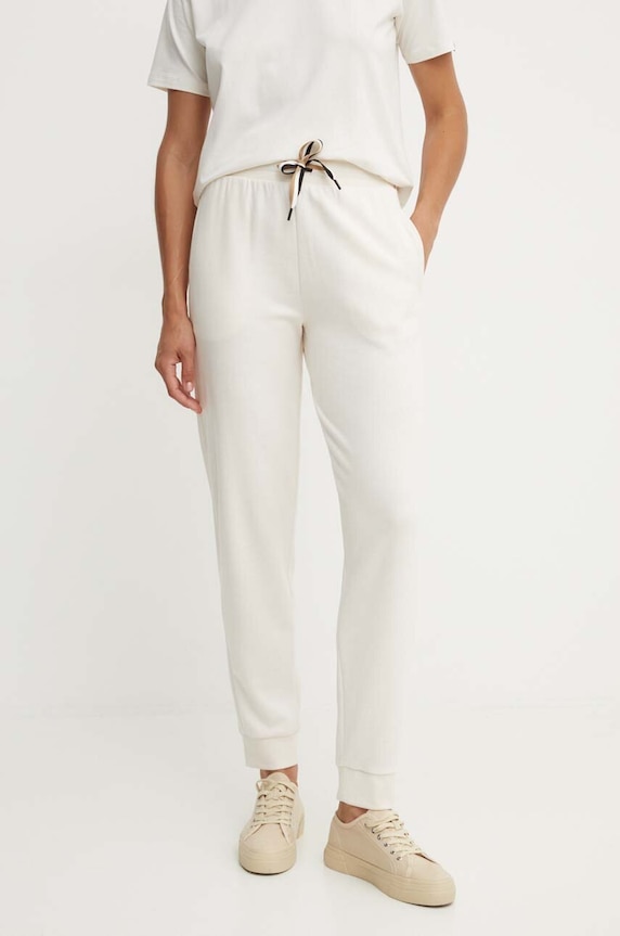 BOSS pantaloni de loungewear pentru femei CP Stripe Pants Cuff 50524759 bej SS26