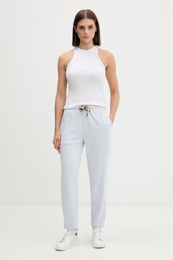 BOSS Pantaloni de loungewear de damă CP Stripe Pants Cuff 50524759 albastru SS26