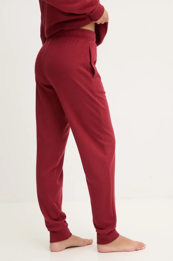 Abbigliamento BOSS pantaloni loungewear da donna CP Stripe Pants Cuff 50524759 granata