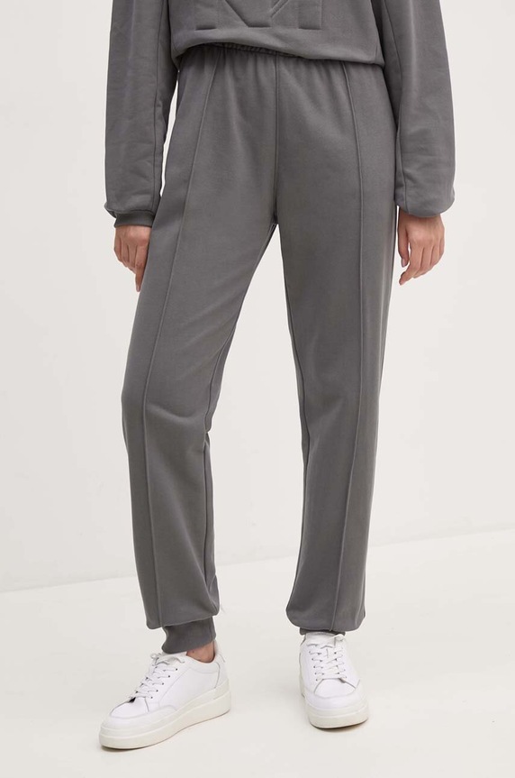 Dkny spodnie dresowe bawełniane bawełna szary D2B4A140